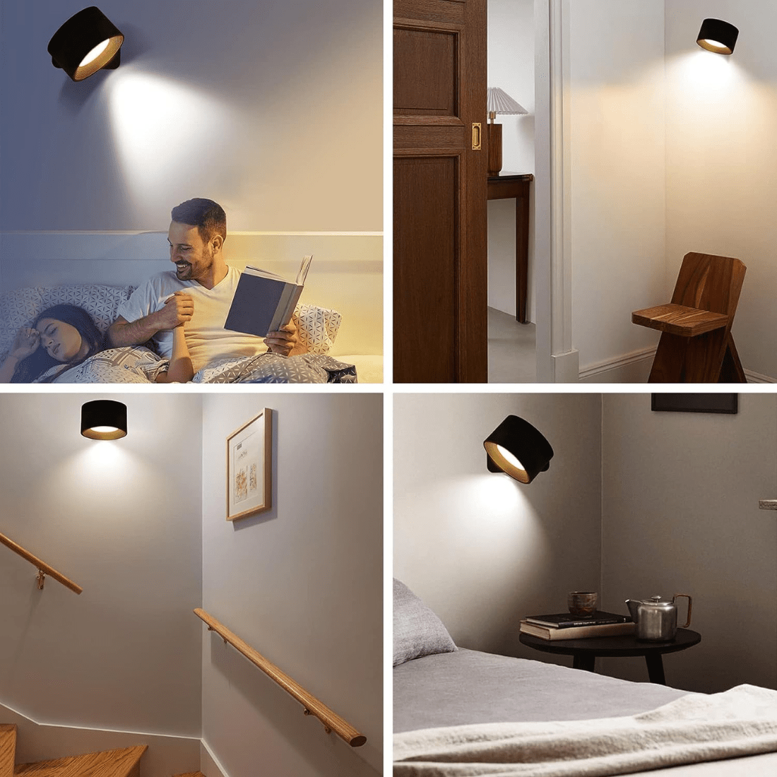Applique Murale LED 360° Sans Fil Rechargeable