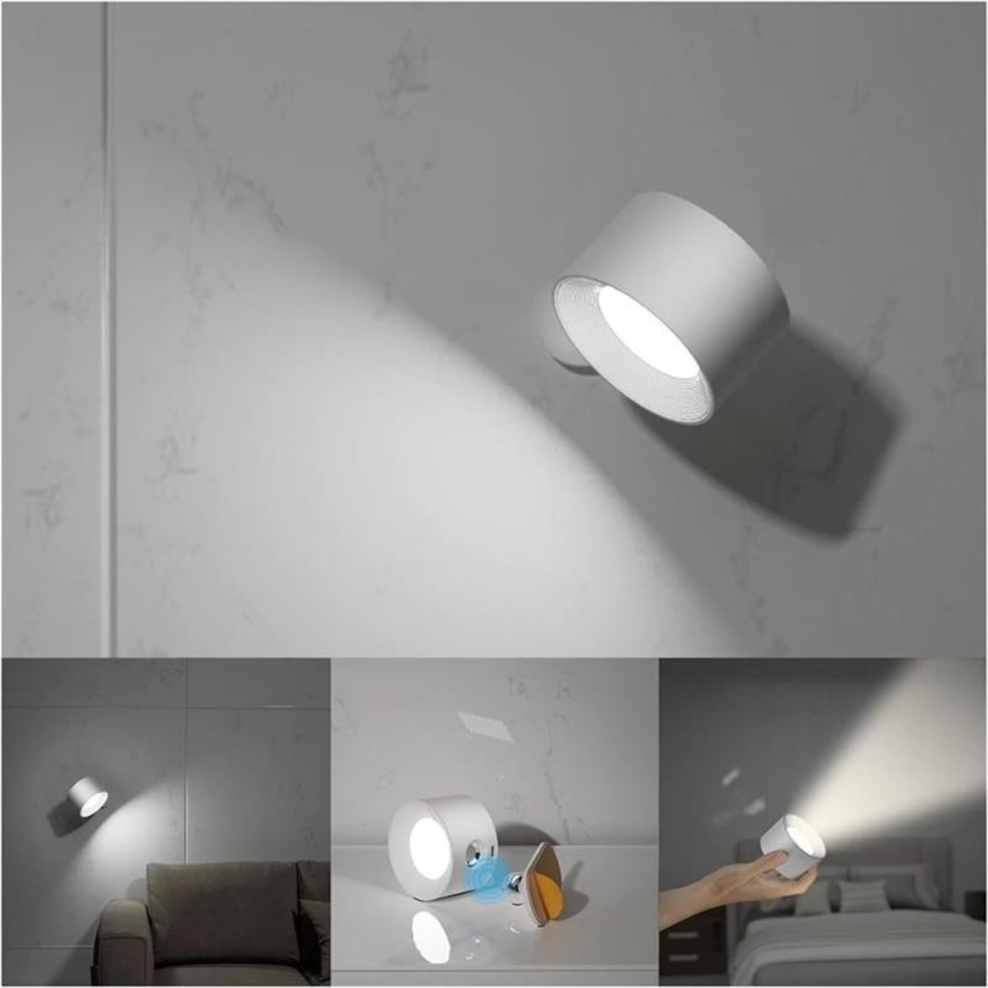 Applique Murale LED 360° Sans Fil Rechargeable