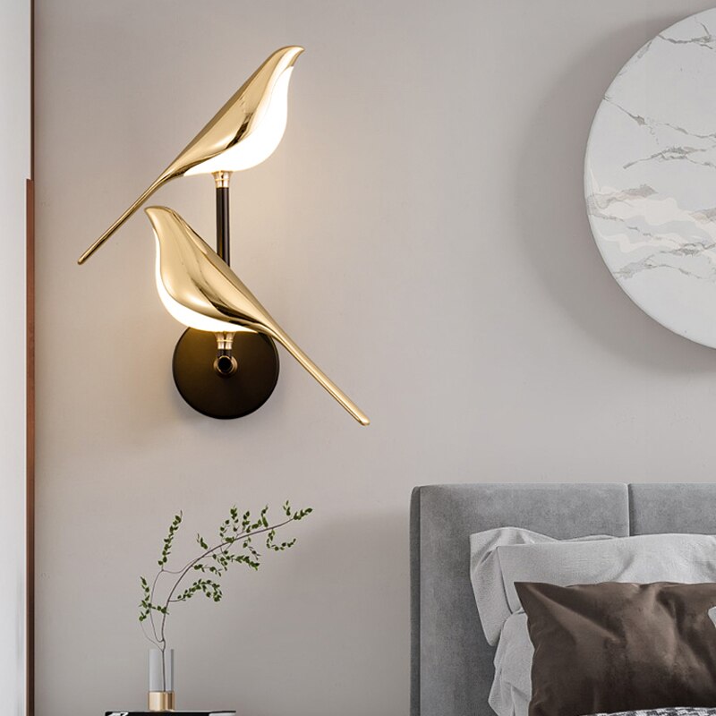 Applique Murale LED Design Oiseau Scandinave