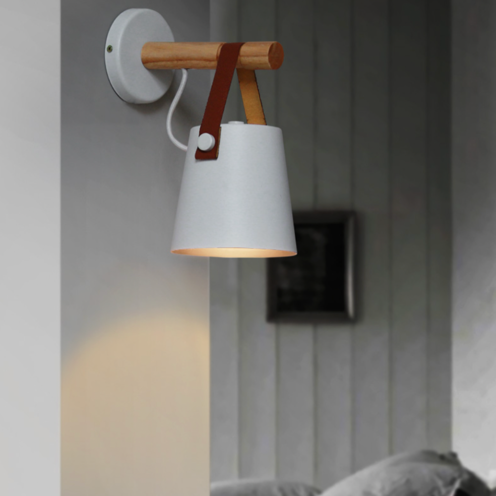 Applique Murale LED en Bois Style Scandinave