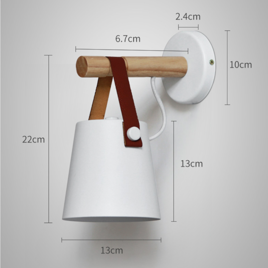 Applique Murale LED en Bois Style Scandinave