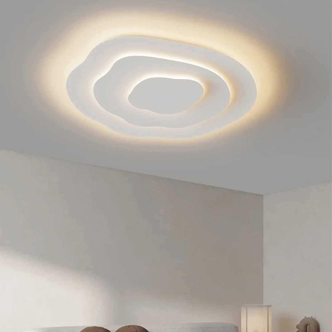 Plafonnier Luminaire Blanc en Spirale Moderne