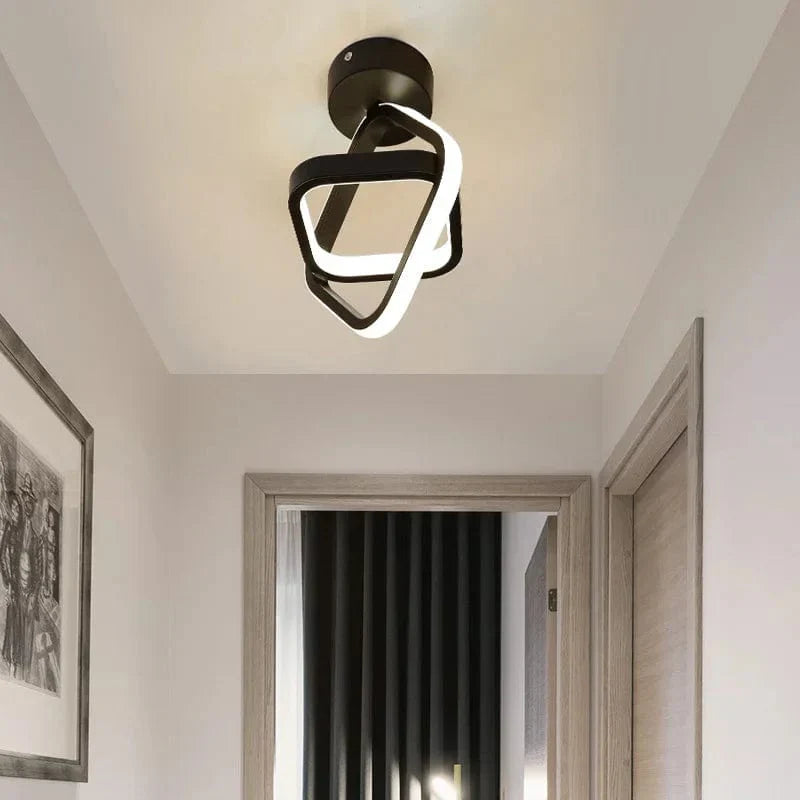 Plafonnier Luminaire LED Design Artistique Torsadé