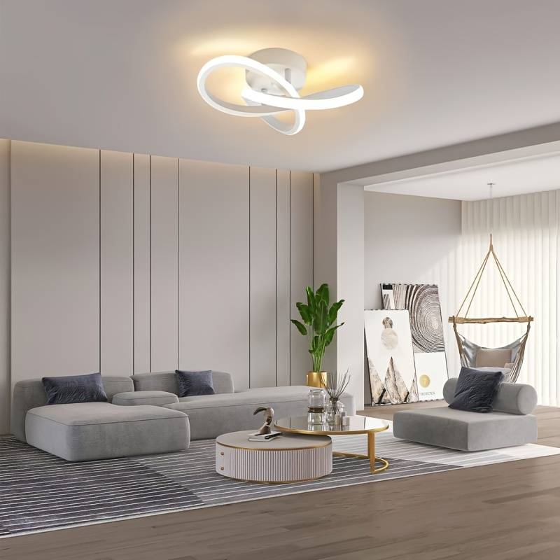Plafonnier Luminaire LED Design Torsadé
