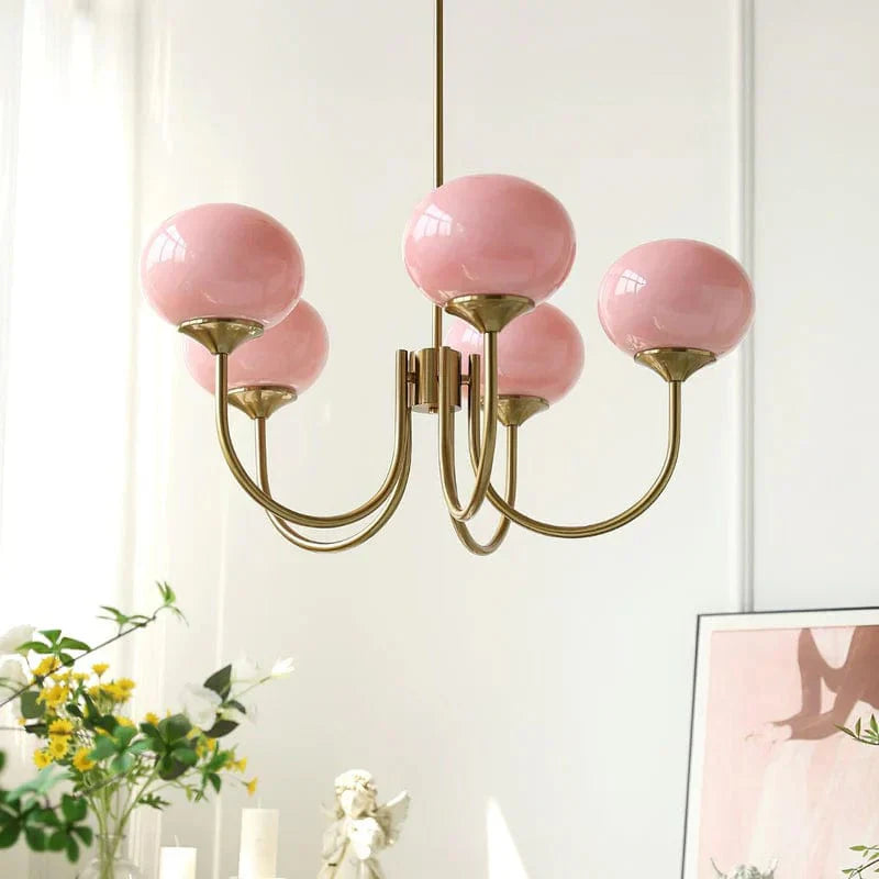 Suspension Chandelier Luminaire Vintage Fleurs de Rose Raffiné