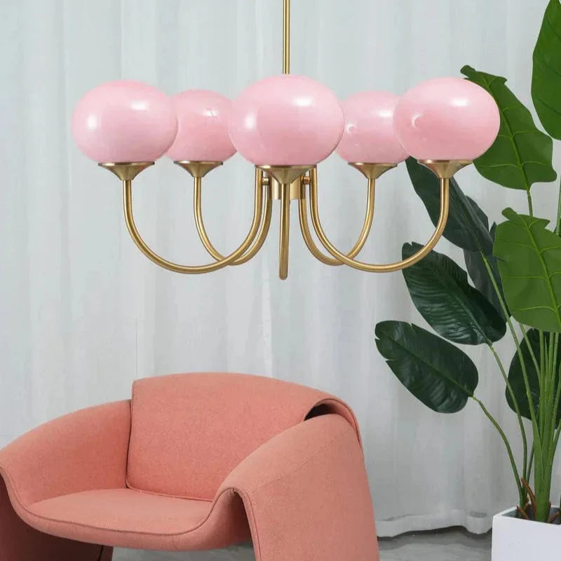 Suspension Chandelier Luminaire Vintage Fleurs de Rose Raffiné