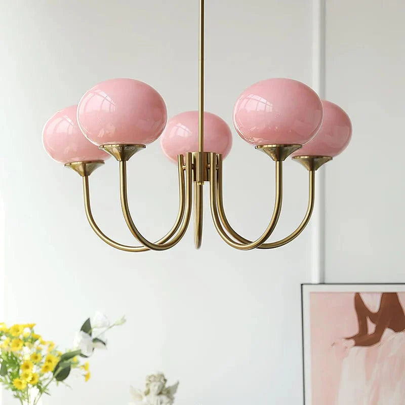 Suspension Chandelier Luminaire Vintage Fleurs de Rose Raffiné