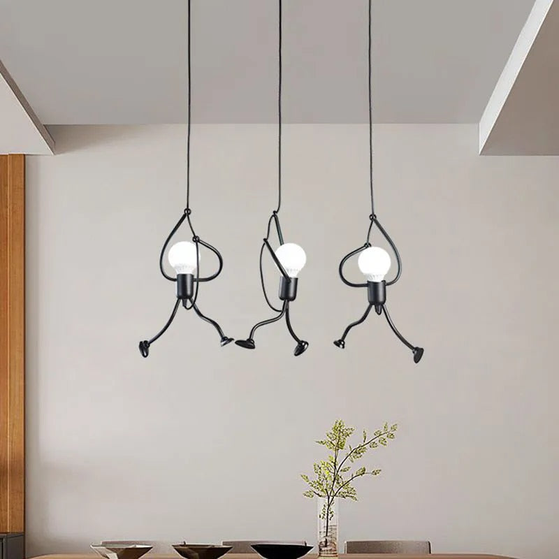 Suspension Luminaire Rétro en Fer Style Industriel