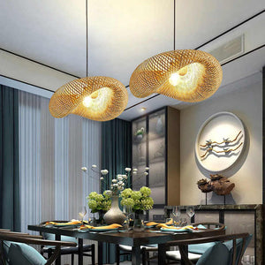 Suspension Luminaire en Bambou Naturel