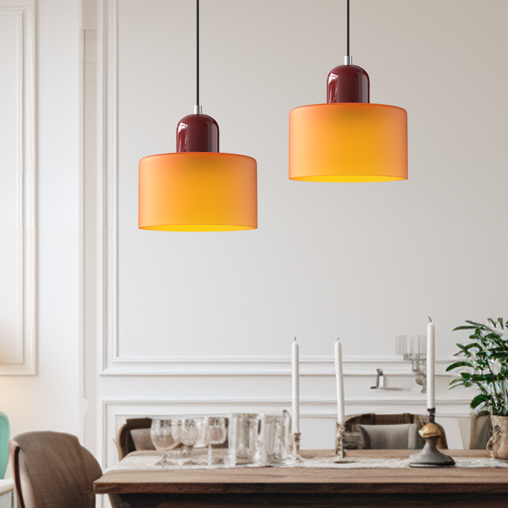 Suspension Luminaire en Verre Style Bauhaus Créatif
